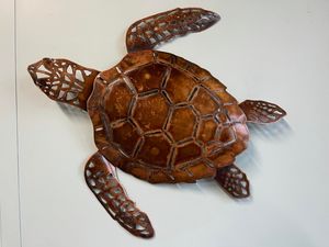 Fish: Copper Sea Turtle Wall Art