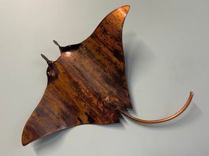Copper Medium Manta Wall Art