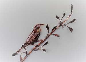 Copper Tui in Flax Wall Art