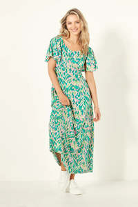 Lemon Tree Design: Lemon tree Design Sylvia Dress Teal Print