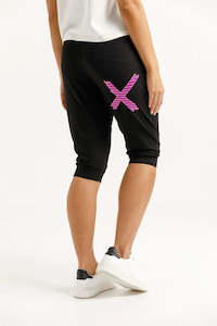 Home-lee 3/4 Apartment Pants - Black with Candy Stripe X