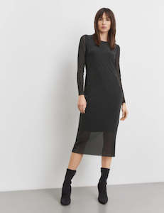 Taifun Long Lurex Mesh Dress