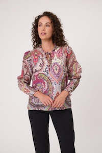 Jet Blonde Ruffle Sleeve Shirt Pink