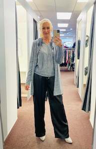 Jet Blonde Longline Hooded Cardigan Grey