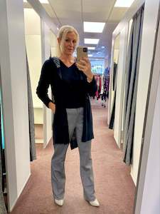 Jet Blonde Longline Hooded Cardigan Black