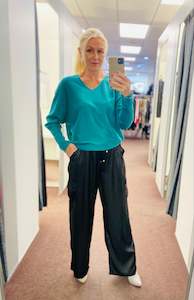 Jet Blonde Batwing Jumper Emerald