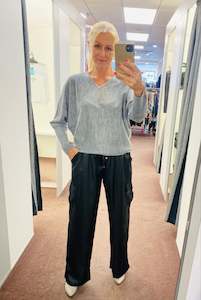 Jet Blonde: Jet Blonde Batwing Jumper Grey