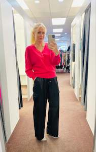 Jet Blonde: Jet Blonde Long Sleeve Cardi Pink