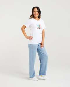 Zafina Lara T-shirt White
