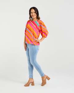 Zafina: Zafina Willow Top Dynamic Stripe