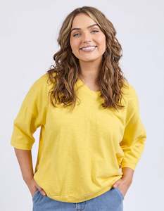 Elm: Elm Mazie Vee Neck Lemon