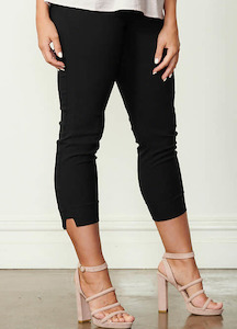 Holmes and Fallon 7/8 Side Panel Pull on Pant Black