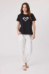 Jet Blonde T/shirt with diamonte detail black