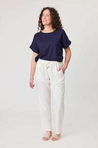 Jet Blonde: Jet Blonde Linen Pant White