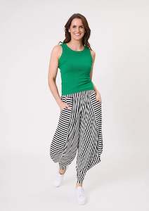 Lemon Tree Design Lenka Pant Black White Stripe