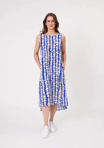 Lemon Tree Design: Lemon Tree Design Ana Dress Cobalt Print