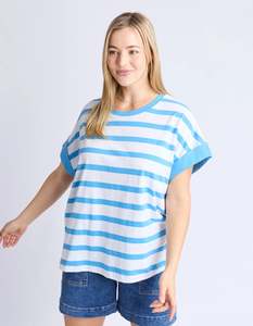Elm: Elm Maddison Tee Azure Blue & White Stripe