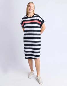 Elm: Elm Mckinley Dress Black And White Stripe