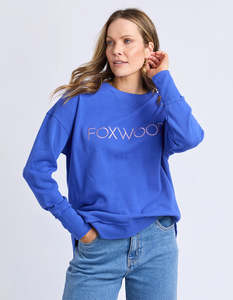 Foxwood Simplified Metallic Crew Blue