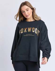 Metallic Interval Crew Black With Gold