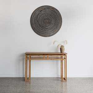 Art: Rattan Wall Art Blackwash 100cm