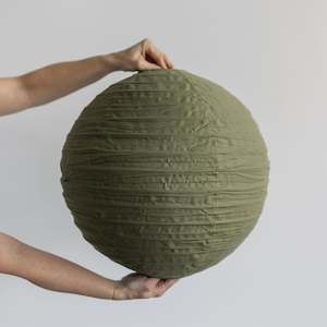 Linen Pendant Lights: Khaki Globe Pendant (50cm)