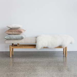 New Arrivals 1: Cream Boucle Upholstered Bench