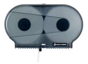 Pacific Hygiene Double Jumbo Toilet Roll Dispenser - Black