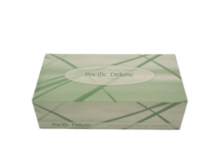 Facial Tissues Deluxe: Pacific Deluxe Facial Tissue with Eucalyptus, 2 Ply - FSC