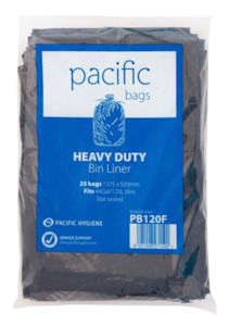 Pacific 120L Bin Liner Black