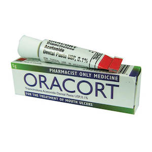 Personal Care Oral Care: ORACORT 0.1% Paste 5g (Pharmacist Only) Need Consultation before Sale
