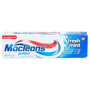 Personal Care Oral Care: Macleans Protect Fluoride Toothpaste Fresh Mint 90 g