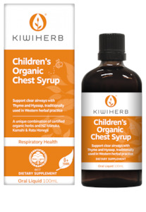 Natural And Organic Vitamins: KIWIHERB Children's Organic Chest Syrup 100ml