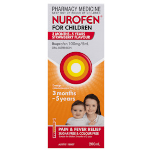 Personal Care First Aid: Nurofen Strawberry Flavour 200 ml