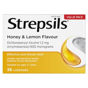 Throat: STREPSILS Honey & Lemon 36pk