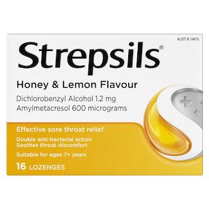Throat: STREPSILS Honey & Lemon 16pk