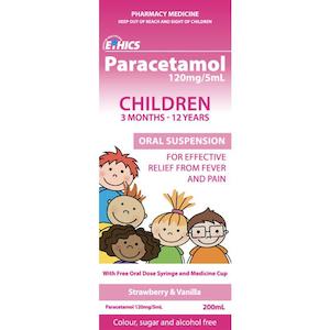 Personal Care First Aid: ETHICS Paracetamol 120mg/5ml 200ml