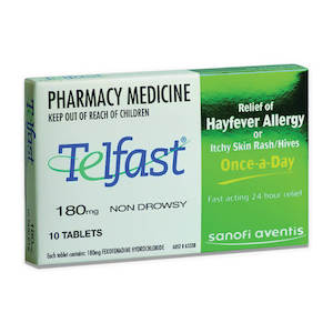 Allergies And Hayfever: Telfast Tablets 180mg 10s