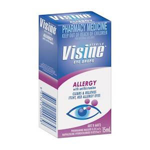 Allergies And Hayfever: Visine Allergy Eye Relief 15ml