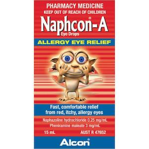 Allergies And Hayfever: Naphcon- A Allergy Eye Relief 15 ml