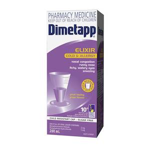 Dimetapp Elixir Cold and Allergy 200ml