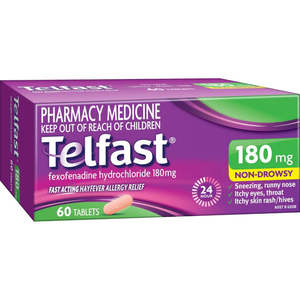 Antihistamines: TELFAST Tablets 180mg 60s