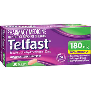 TELFAST Tablets 180mg 30s