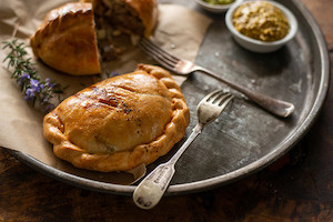 Products: Mince, Cheese & Caramelised Onion Cornish Pasties