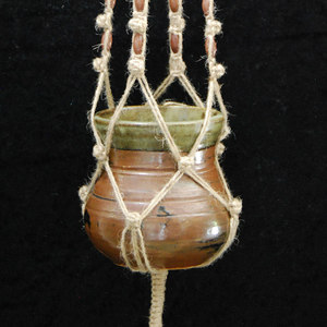 Products: Macrame Jute Pot Plant Hanger with ceramic pot