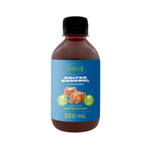 Low Carb Syrups: Salted Caramel Coffee Syrup 250ml for Cafes and Home Coffee NZ