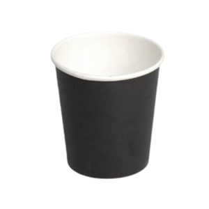 Consumable For Your Coffee Machine: Black Takeaway Coffee Cups 8 oz Single Wall - 1000 Pack