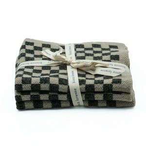 Kitchen Table: Basento Knitted Washcloths / Graphite