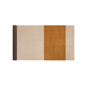 Living: Tica Copenhagen / Mat / Horizontal Stripes / Ivory + Dijon + Brown
