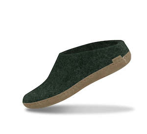 Glerups / Open Heel / Forest Green / Leather Sole